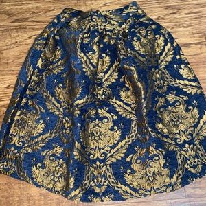 MIDI skirt. Beautiful deep blue and gold. New in bay